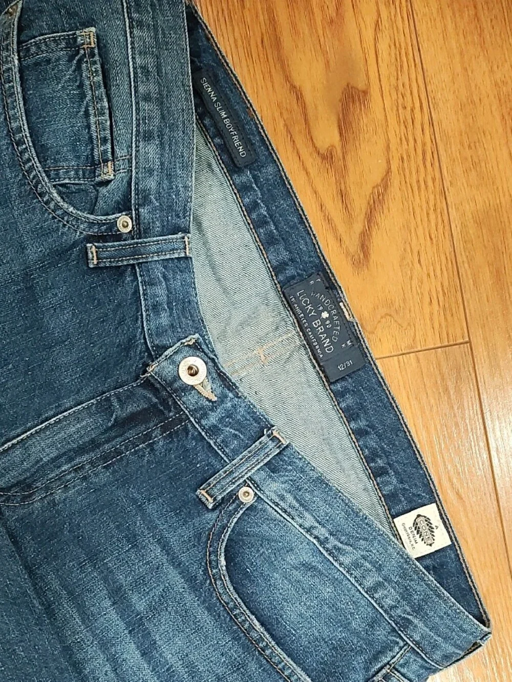 Lucky Brand Women’s Dark Blue Sienna Slim Boyfriend Jeans